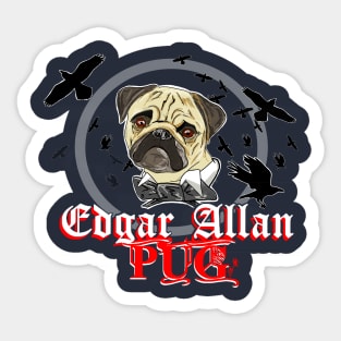 Edgar Allan Pug Sticker